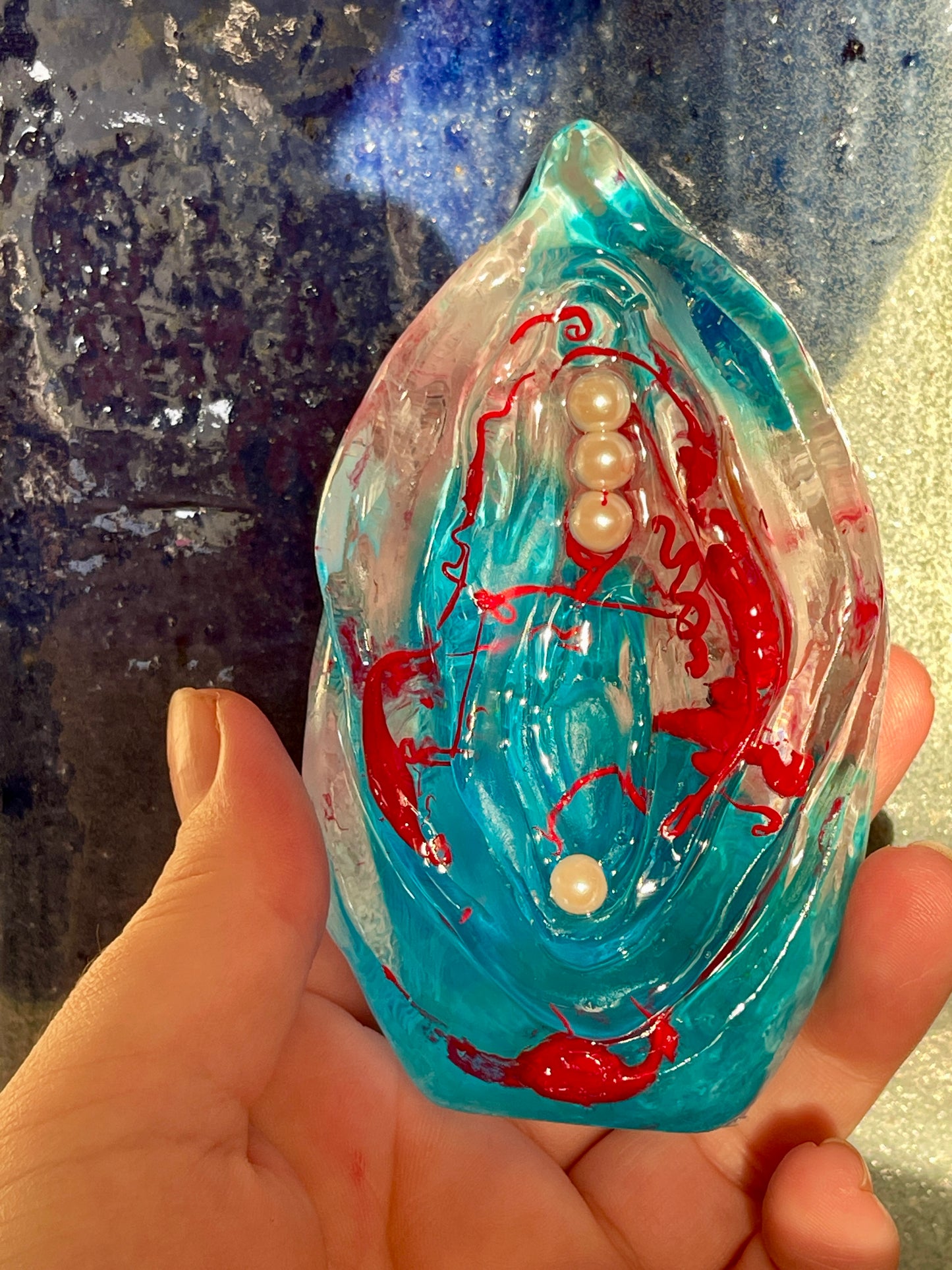 She's Holding It Down!–Red, White, & Blue Paperweight